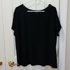 3/$12 Briggs New York black blouse sz 3X